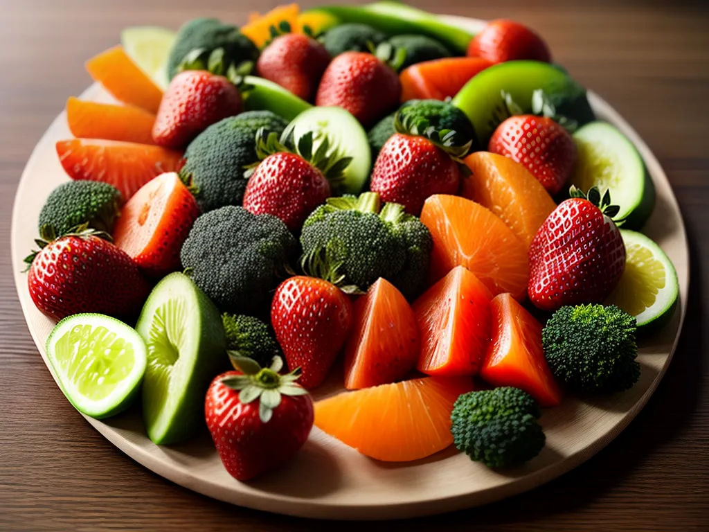 Fotos frutas legumes coloridos corte madeira
