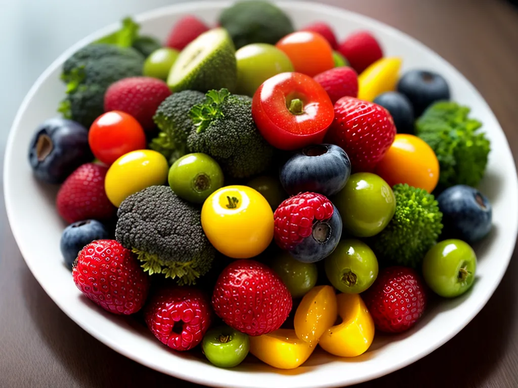 Fotos frutas legumes coloridos nutrientes