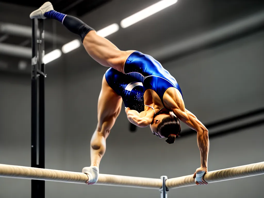 Fotos ginasta salto espacate equilibrio