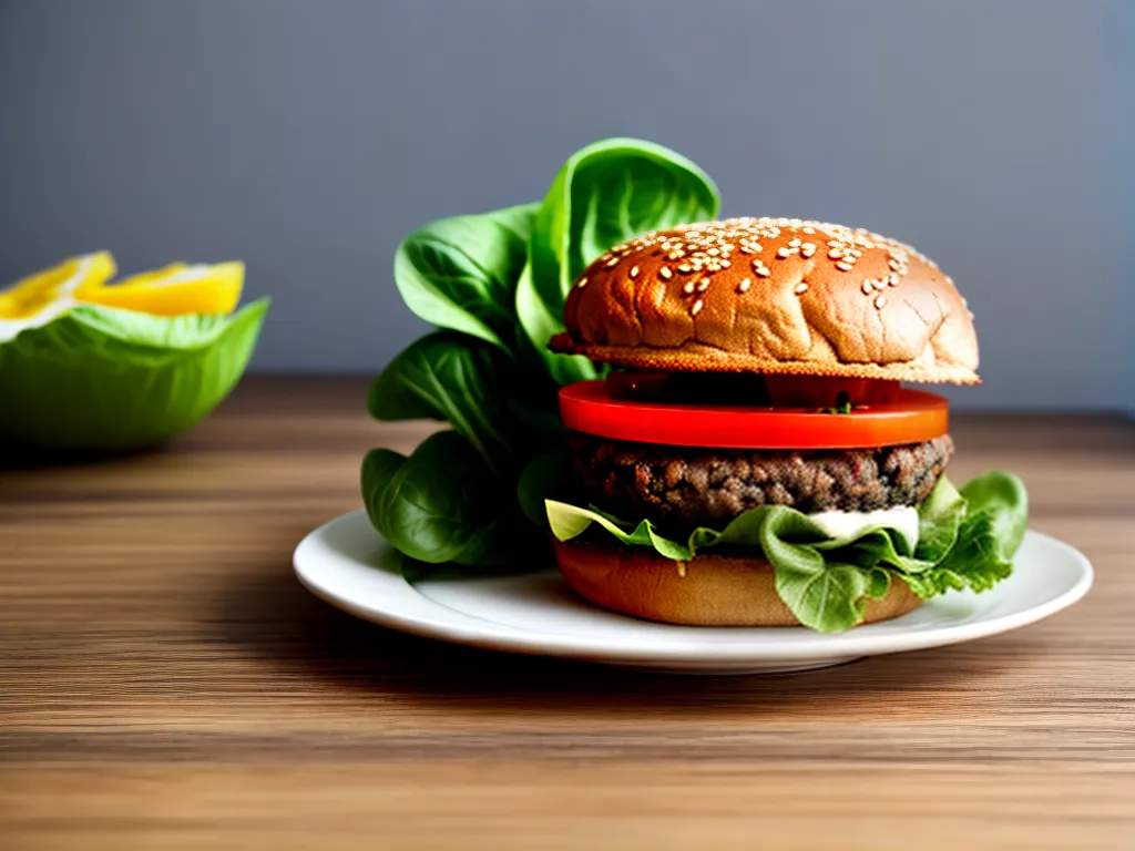 Fotos hamburguer vegetariano saboroso alternativa