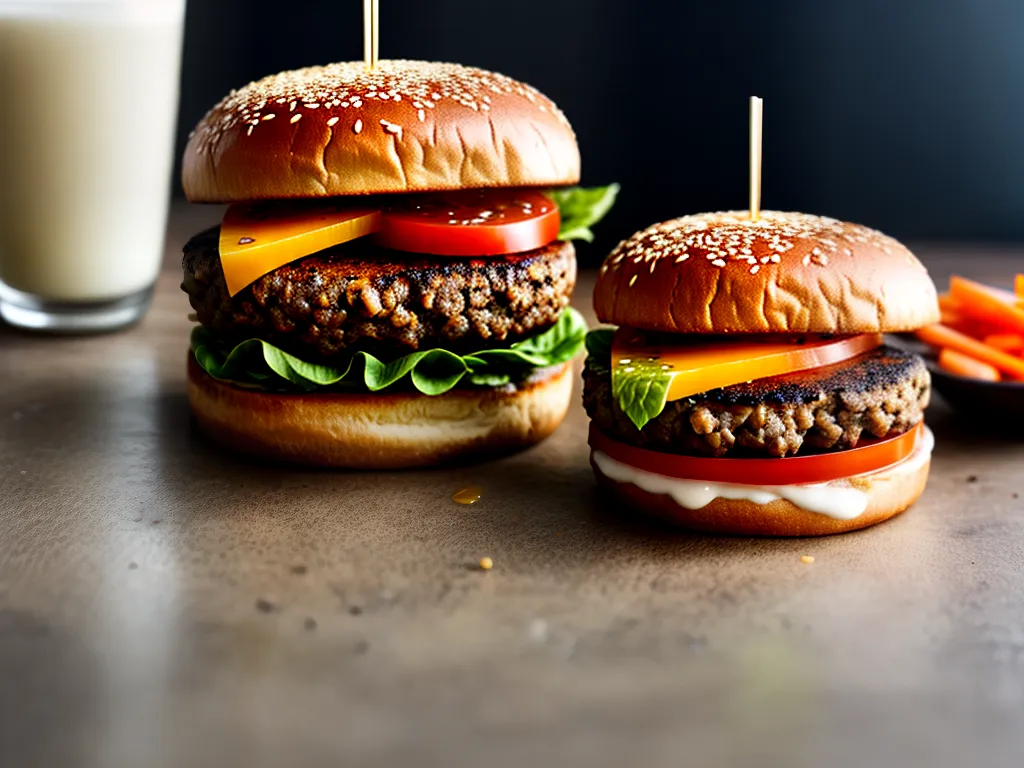 Fotos hamburguer vegetariano saboroso