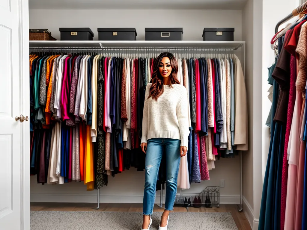 Fotos mulher escolhendo roupa closet