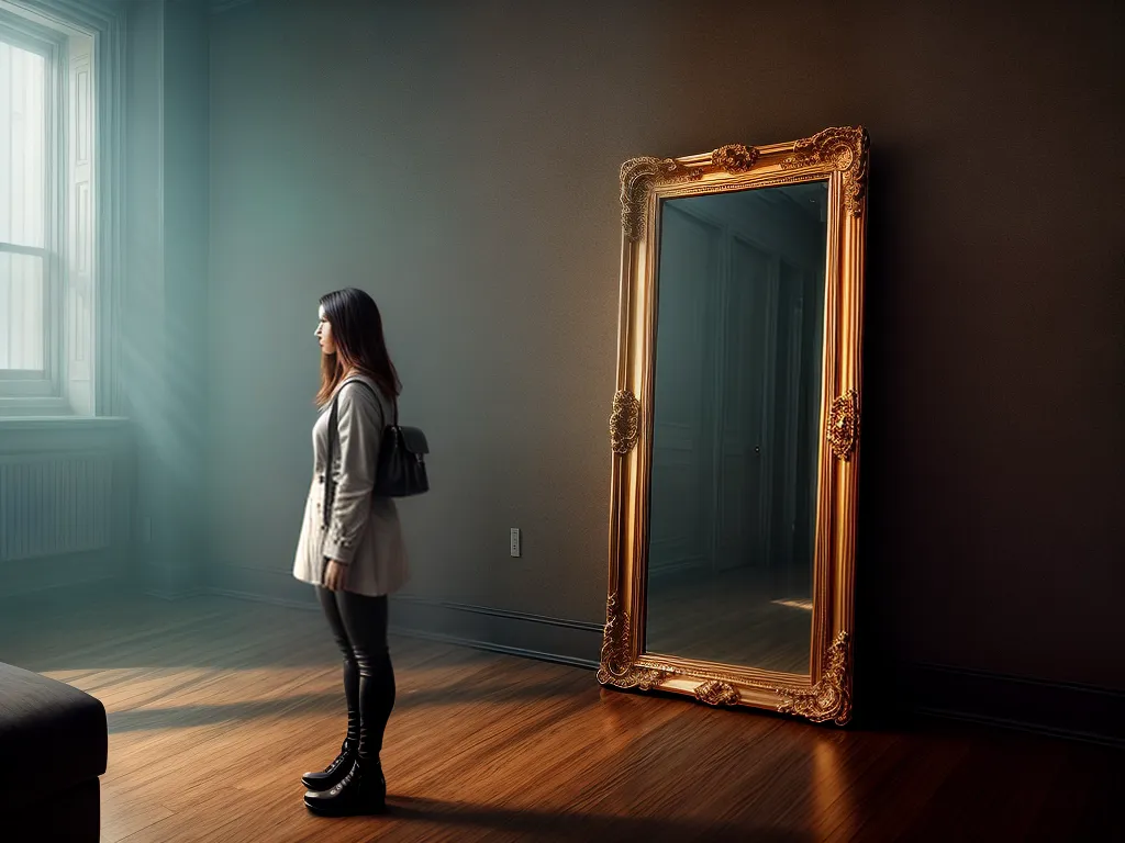 Fotos mulher espelho fragmentado