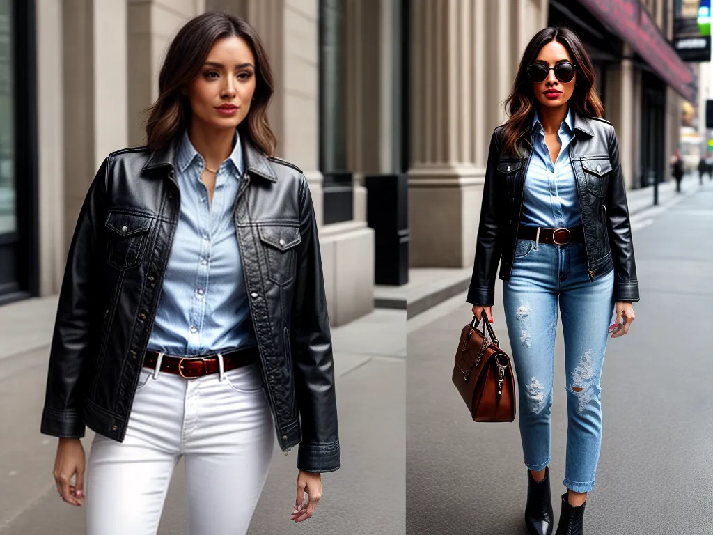Fotos mulher estilosa jeans camisa branca