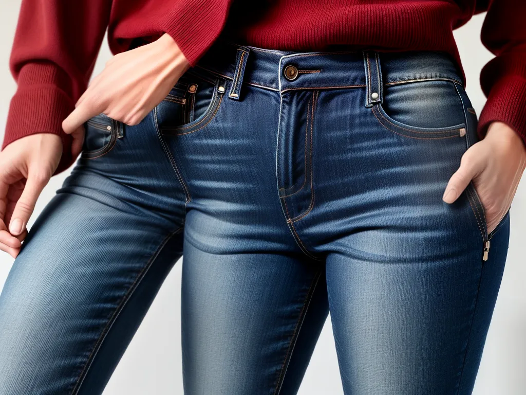 Fotos mulher jeans azul rasgado
