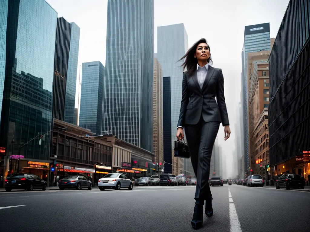 Fotos mulher negocios confiante cidade