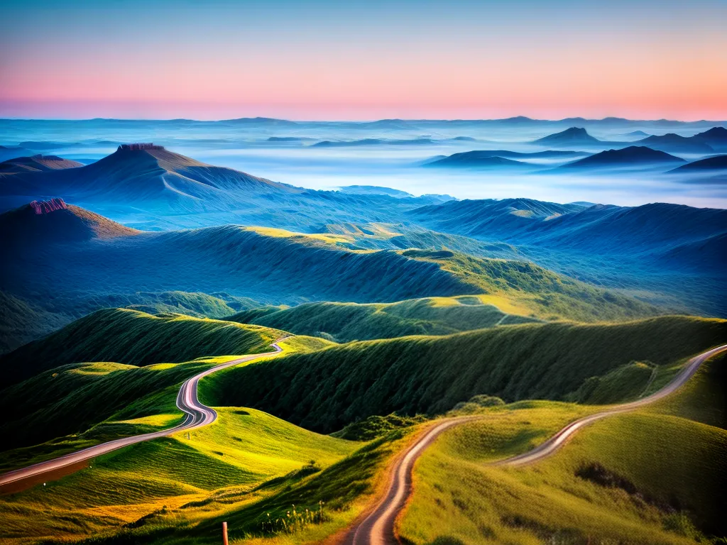 Fotos paisagem montanhas ceu colorido fotocomposicao