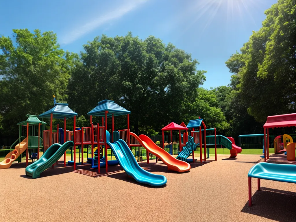 Fotos parque infantil colorido alegria