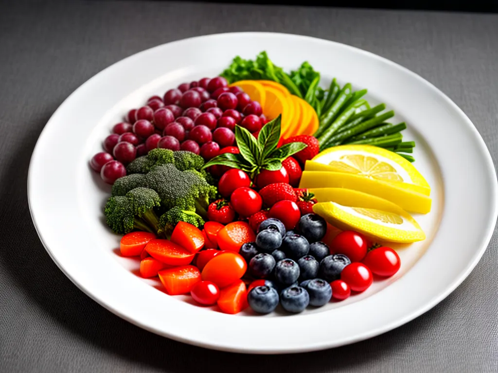 Fotos prato colorido frutas legumes saudavel
