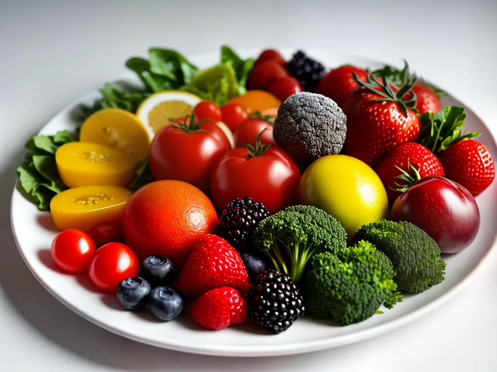 Fotos prato colorido frutas legumes vegetarianismo