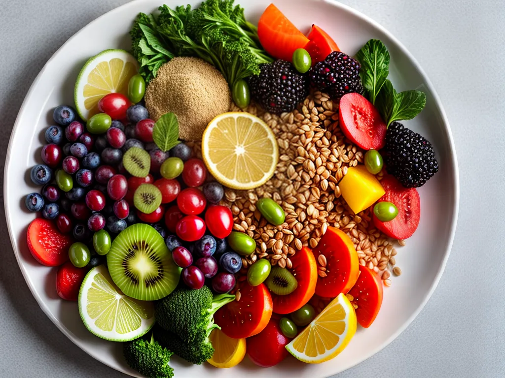 Fotos prato colorido frutas legumes vegetariano 2
