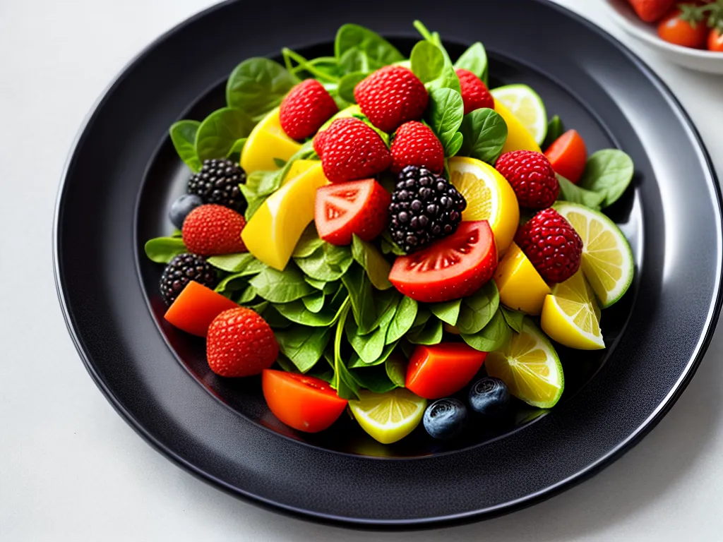 Fotos prato colorido frutas verduras nutricao