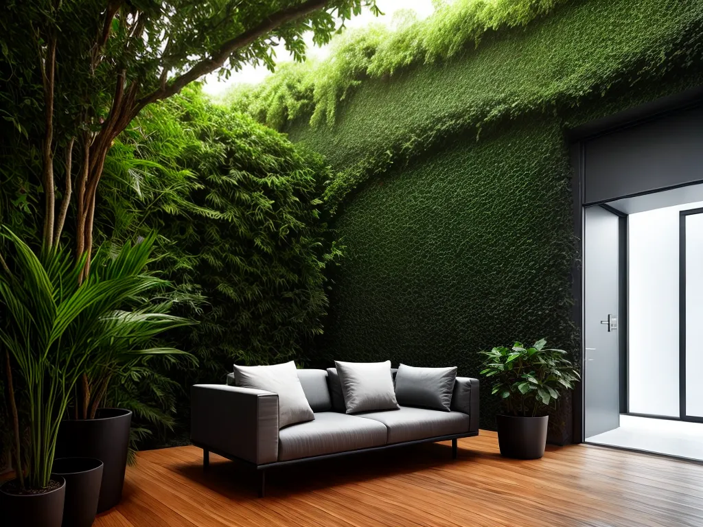 Fotos sala iluminada jardim vertical elegante