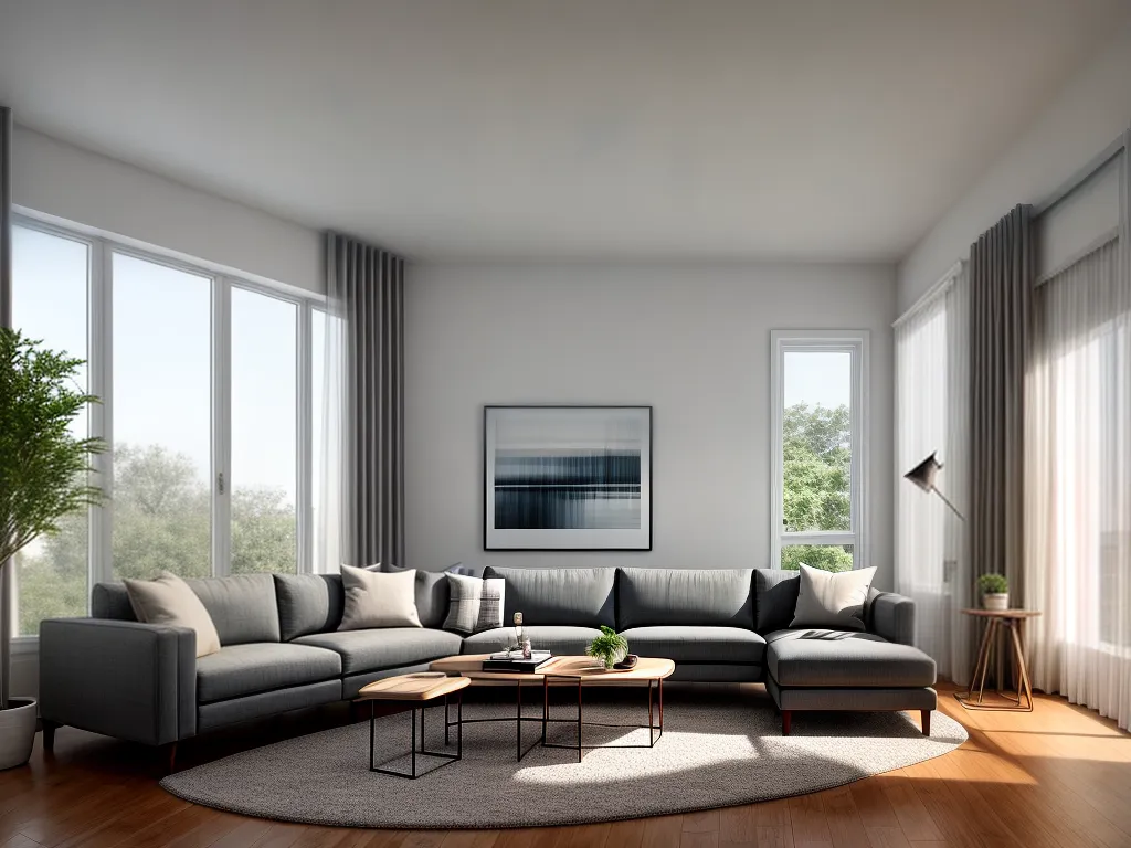 Fotos sala moderna sofa neutro iluminada