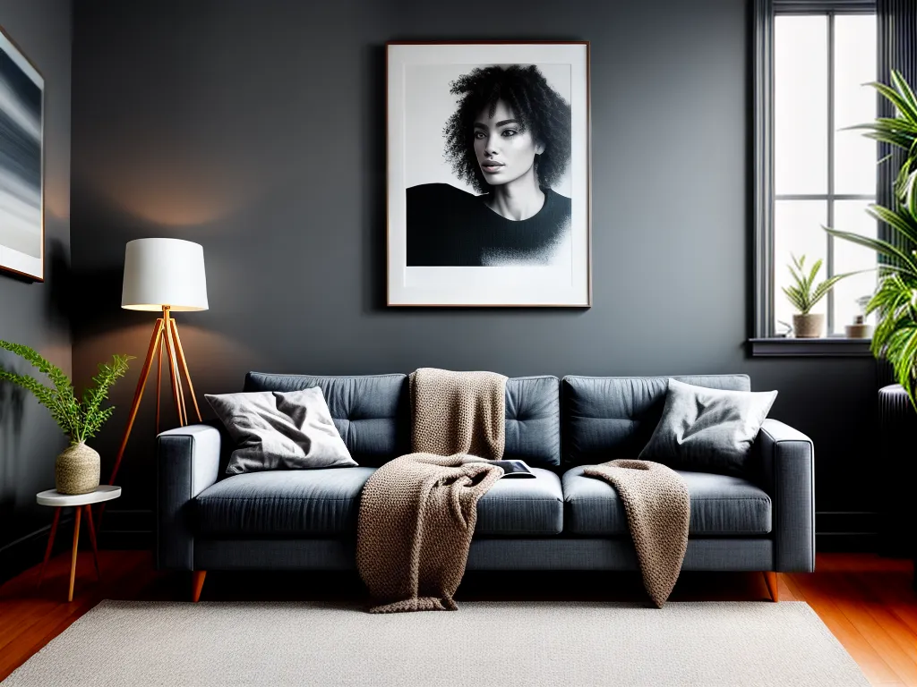 Fotos sala sofa moderno tons azuis