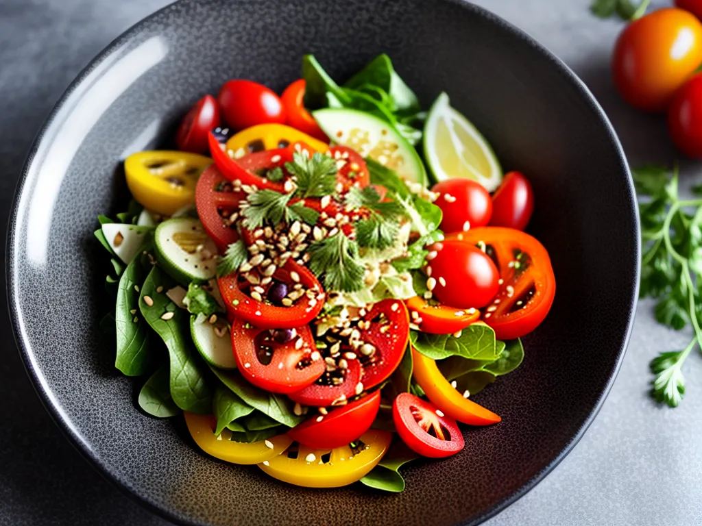 Fotos salada colorida vegetariana