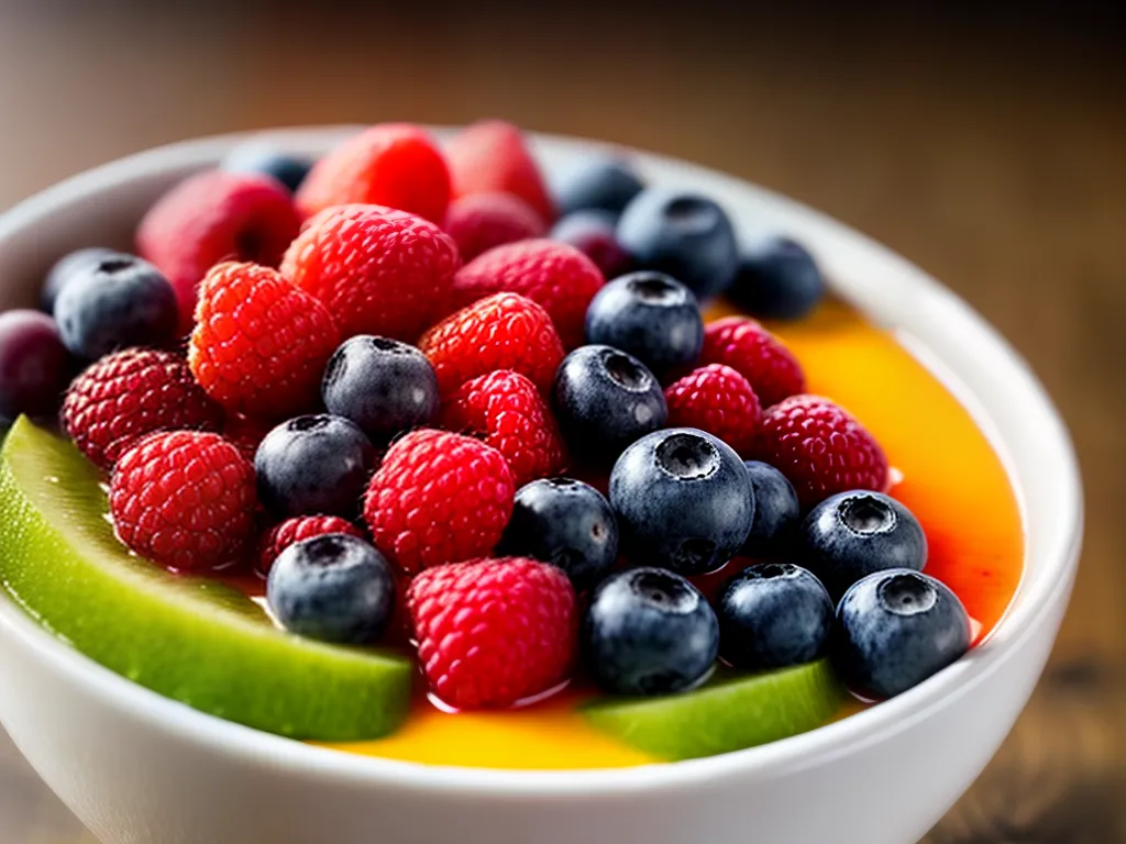 Fotos smoothie bowl vibrante frutas sementes