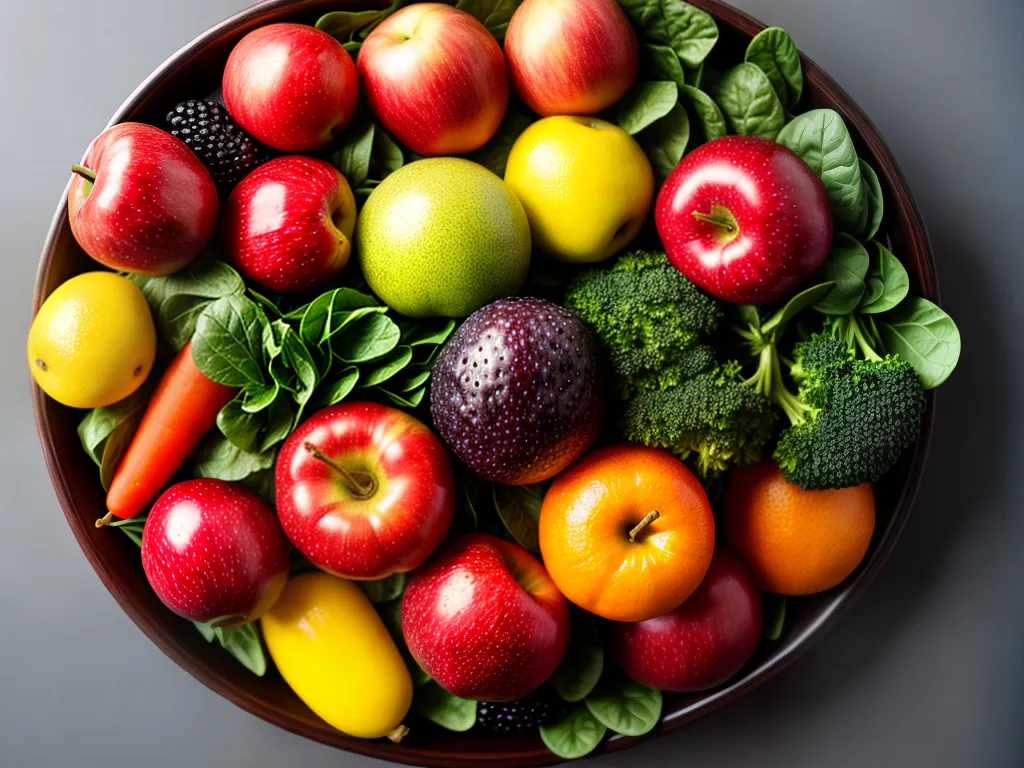 Fotos tigela frutas legumes fibras