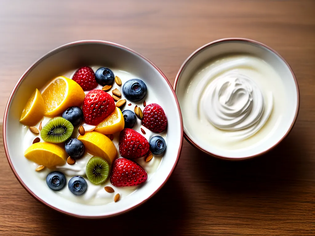 Fotos tigela yogurt frutas nutricao
