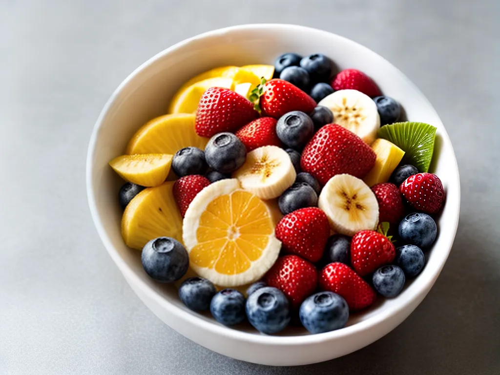 Fotos tigela yogurte frutas coloridas