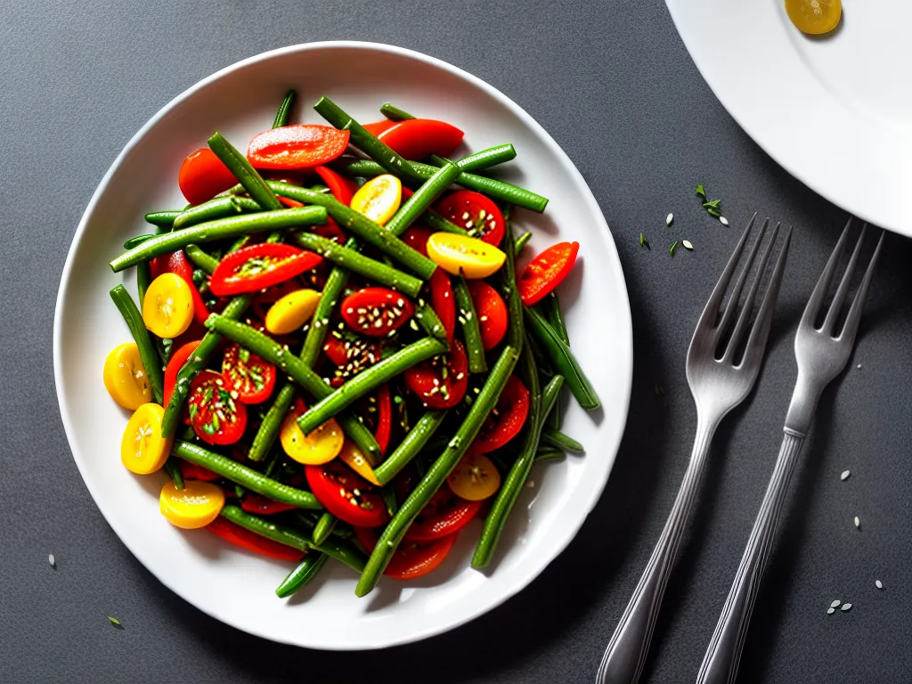 Fotos vegetariano stir fry vagem colorido
